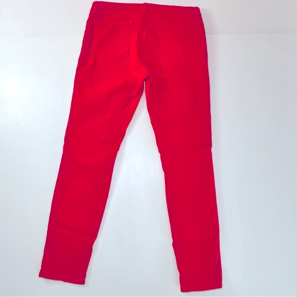 EUC Size 31 J Brand Skinny Leg Lipstick Pants Bright Red Skinny Pants 074 - Picture 2 of 11